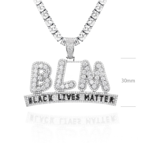 Wholesale Sterling Silver Pendant Necklace Hip Hop Jewelry